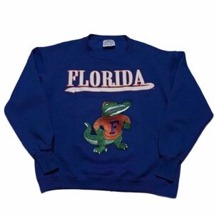 Vintage 1990s Florida Gators UF Embroidered Sweatshirt Made In USA